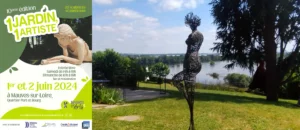 Affiche et photo de 1 jardin 1 artiste, les 1 et 2 juins 2024 à Mauves sur Loire