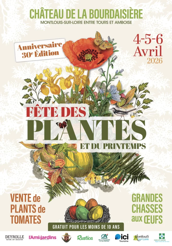 Fête des Plantes et du Printemps les 4-5-6 avril 2026 au Château de la Bourdaisière