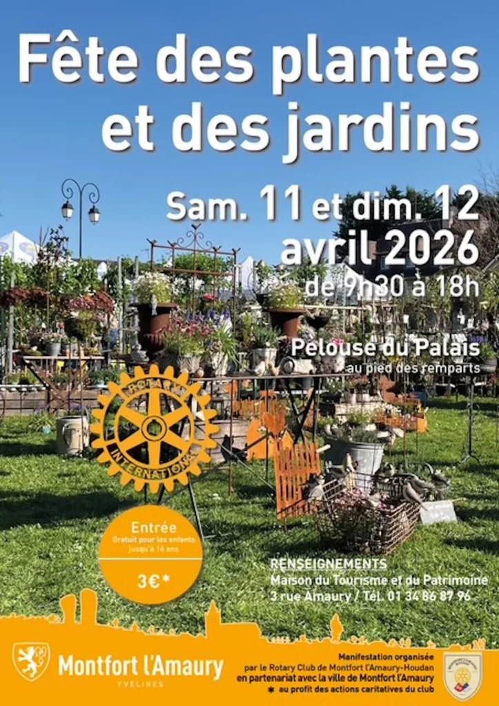 Fête des plantes et des jardins, les 11 et 12 avril 2026 à MONTFORT L’AMAURY