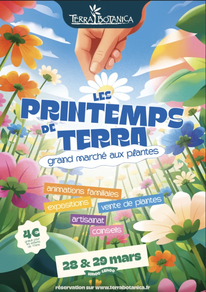 Affiche les Printemps de Terra 2026, les 28 & 29 mars au Parc Terra Botanica