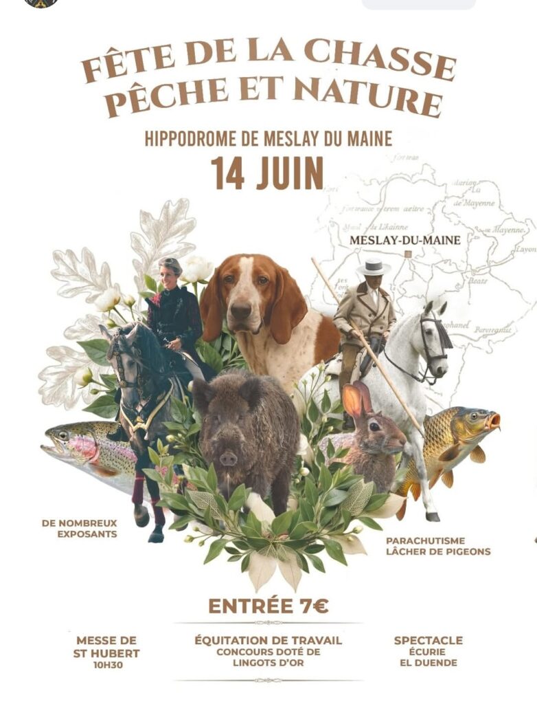 Fête de la chasse, pêche et nature, le 14 juin à Meslay du Maine (53)